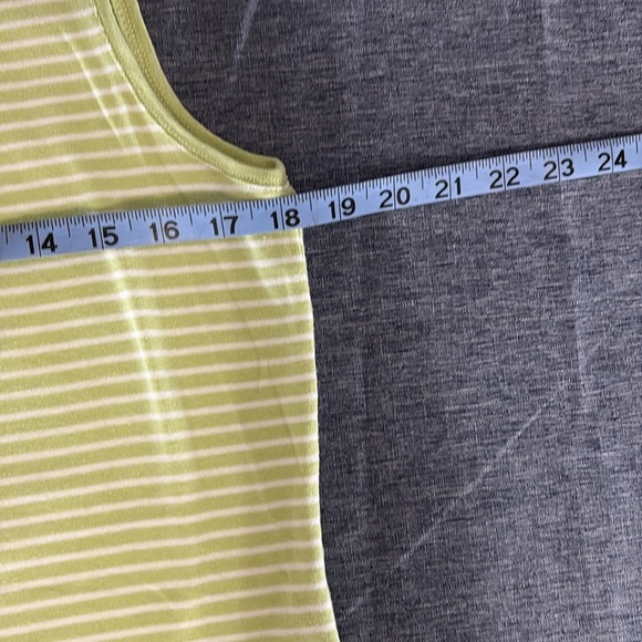 NWOT Women’s Talbots Size L Green/ White Striped Tank Top - Picture 4 of 5